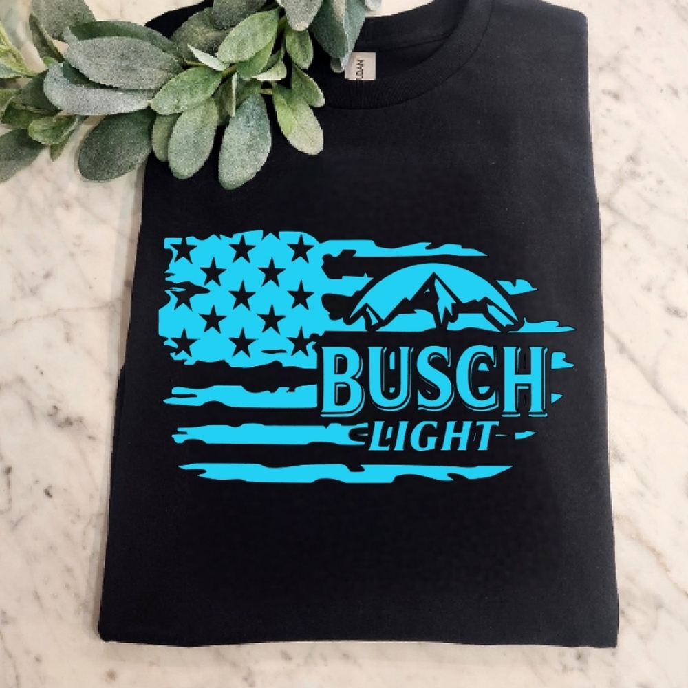 Busch light shirt beer party cute popular trending American flag